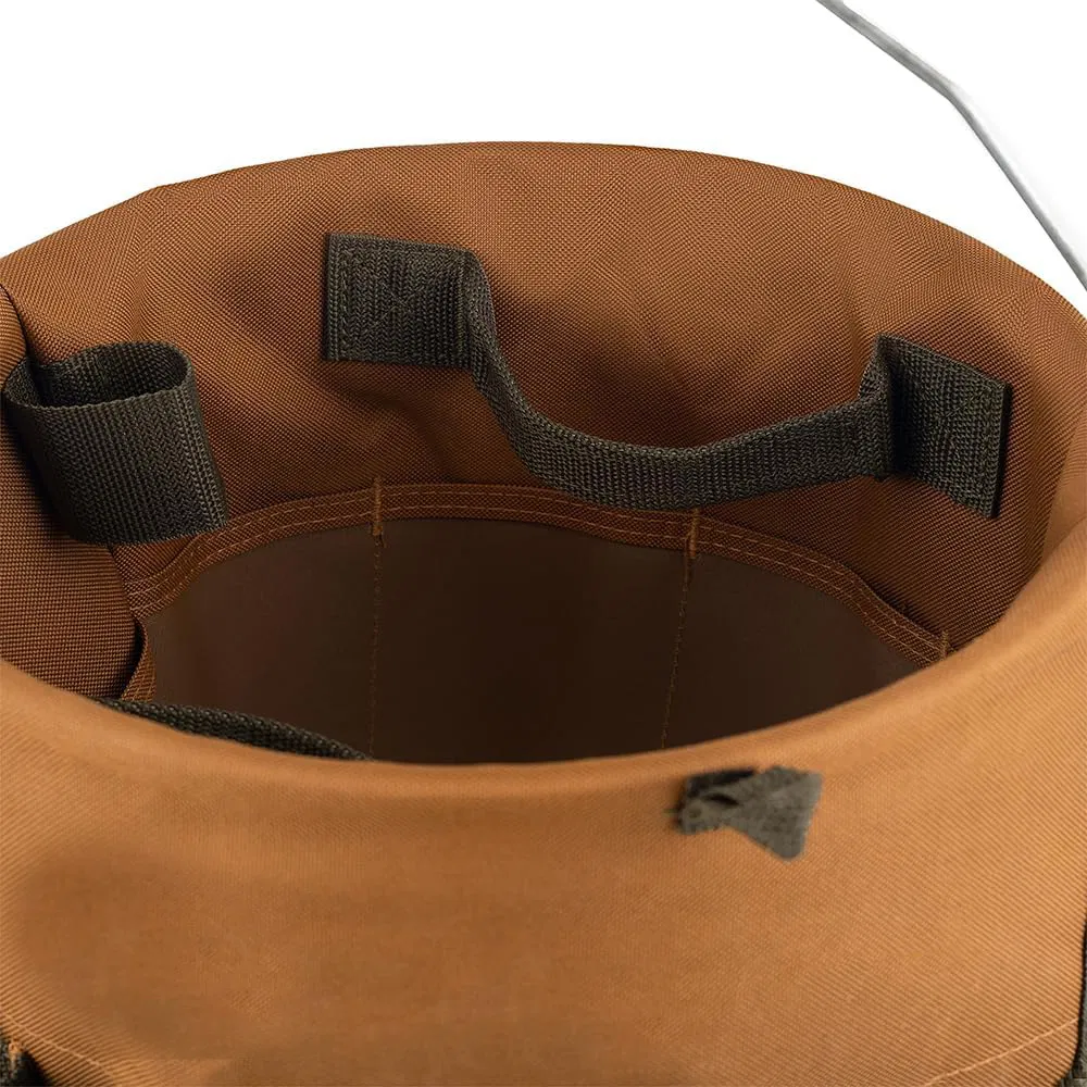 Canvas Bucket Tool Organizer Waterproof Hand Tool Garden Organizer with Multi Pockets Iner Insert for Construction Carpenter