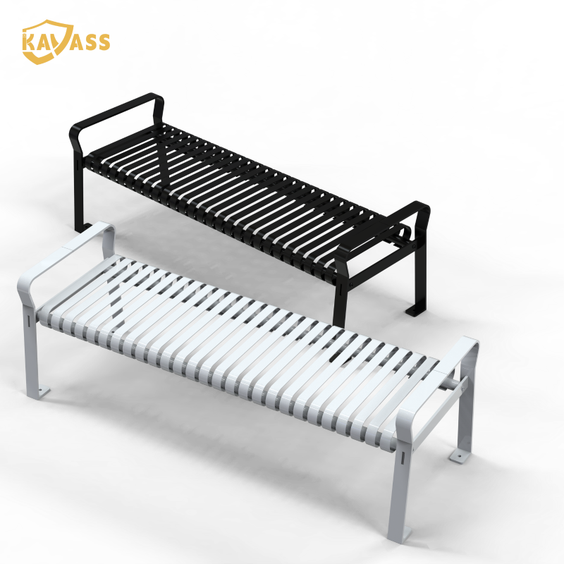 Kavass Outdoor Dining Chair Waterproof Storage Street Bench for Public Spaces