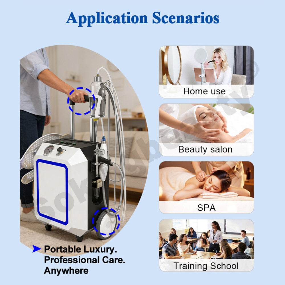 High Pressure 3 in 1 Oxygen Facial Machine for Acne Treatment Skin Rejuvenation Professional Oxygen Jet Peel Machine