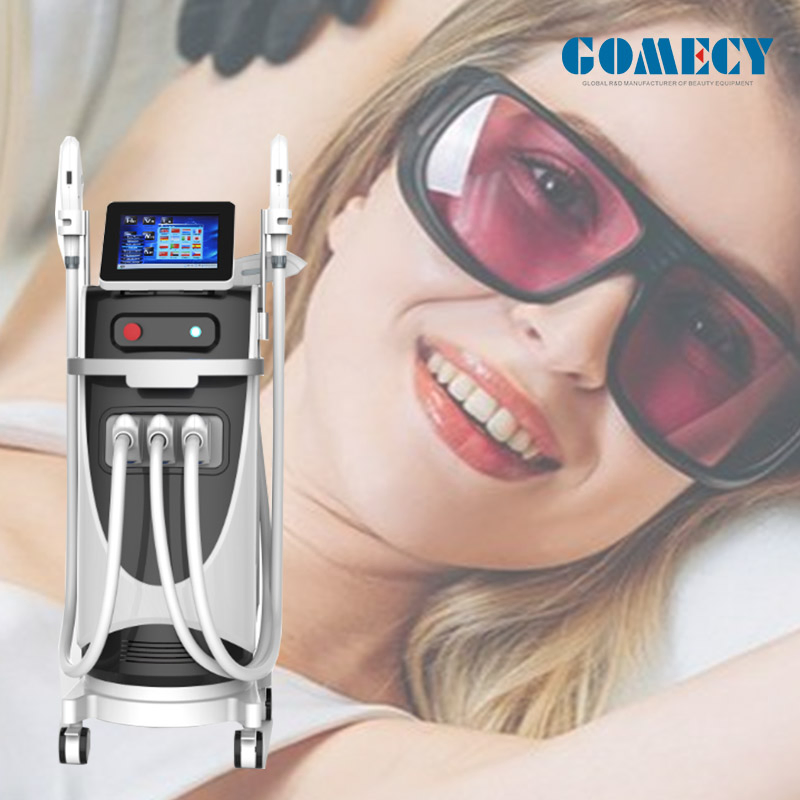 Opt IPL + Elight + RF + ND YAG Laser 4 in 1 Multifunction Facial Treatment