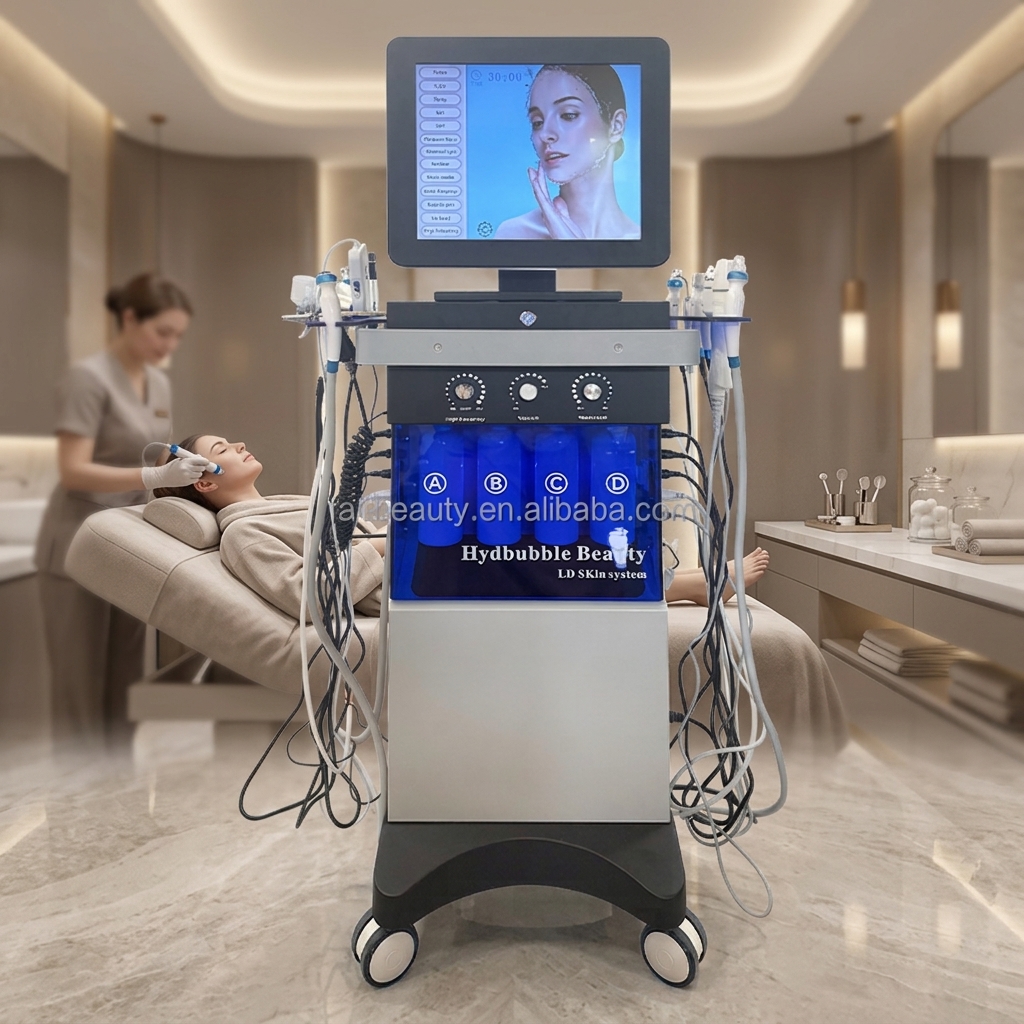 2026 NEW UPDATED 14 in 1 Hydrodermabrasion Face Care Spa Machine Oxygen Jet Water Bubbles H2O2 Facial Skin Cleaning Machine