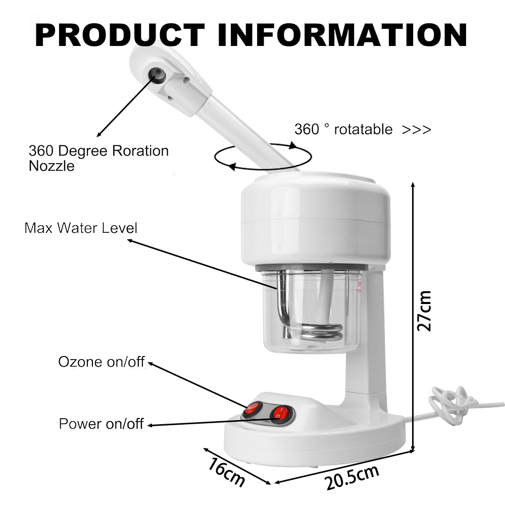 Beauty Salon 110-220V Mini Hot Mist Face Steamer Skin Moisture Vaporizer Facial Steamer with Ozone for Spa