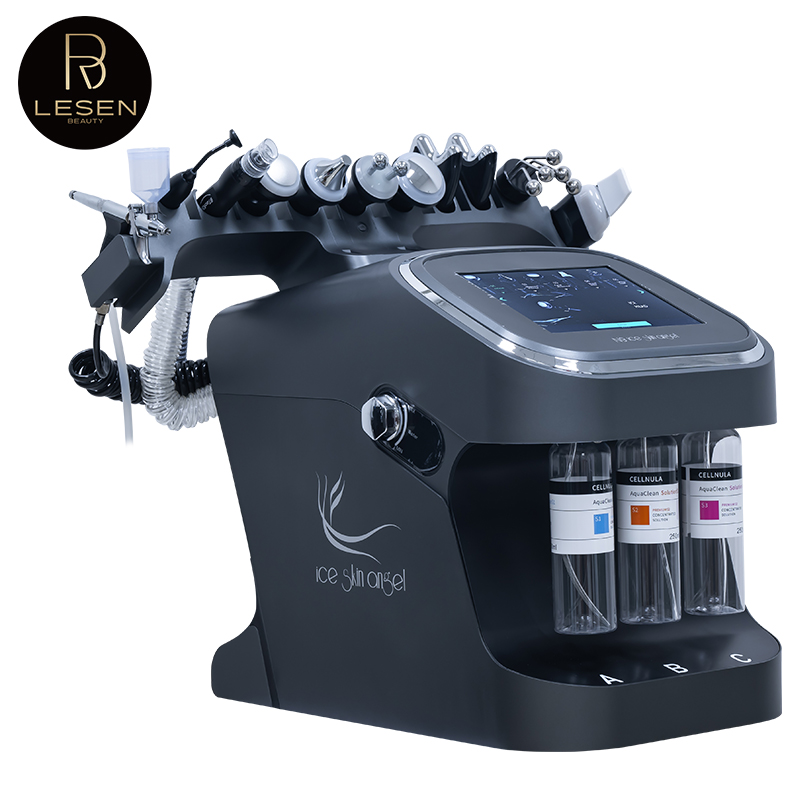 Black Desktop Hydra Bubble 10/11 Hydro Dermabrasion Facial Machine Nano Oxygen Jet US/UK Compatible Face Body Salon Use