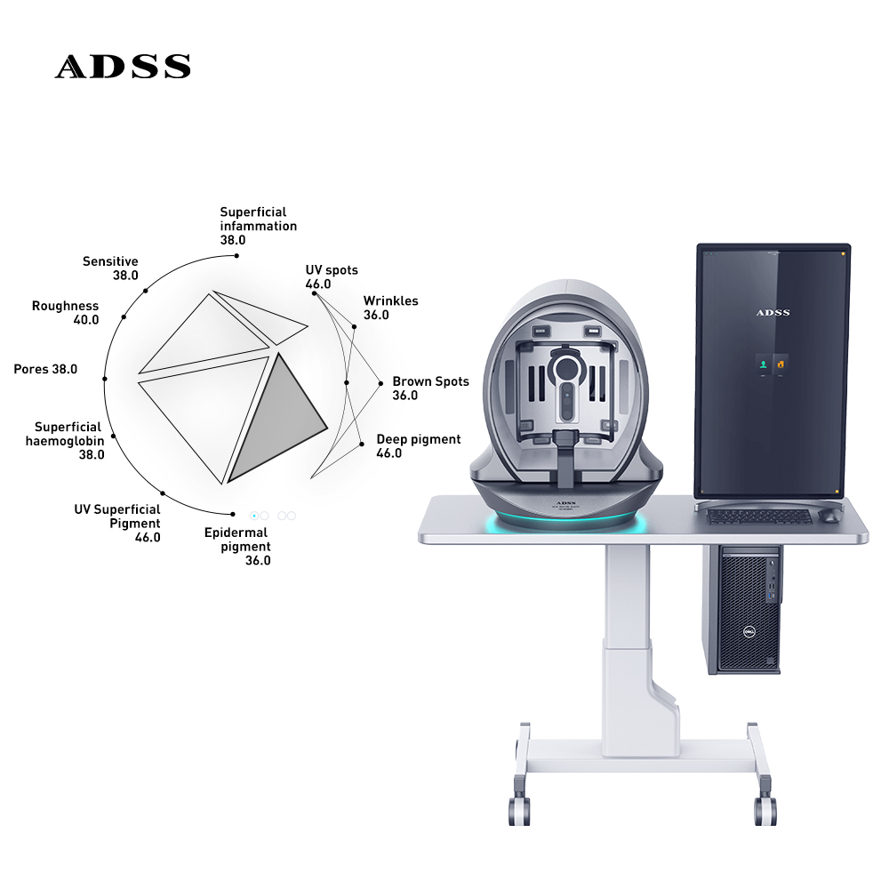 ADSS Professional 3D AI Imaging System Skin Analyzer with 8 Intelligent Image Analysis Clinic-Grade