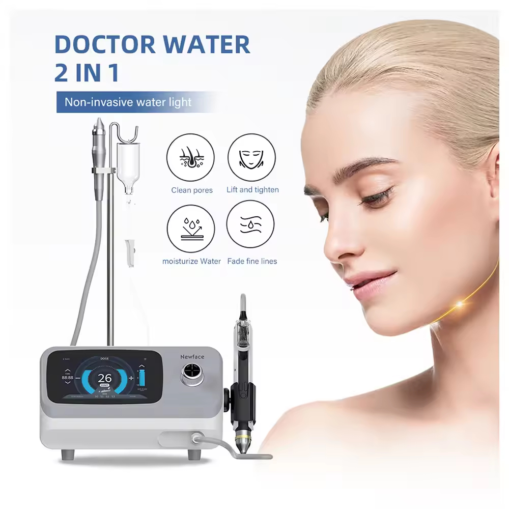 Professional 2-in-1 High-Pressure Hydro Oxygen Jet Facial Machine with Dermabrasion EU Plug Hydrating Eye Pore Vacuum Skin Care