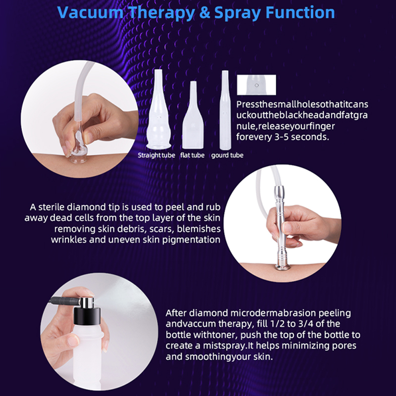 Diamond Dermabrasion Acne Treatment Men Wrinkle Removal Strong Suction Diamond Big Tip Filter Diamond Microdermabrasion Machine