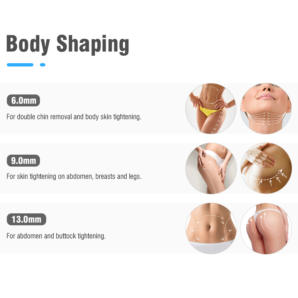 Hifu(High Intensity Focused Ultrasound) Hifu 7D Facial and Body Y Corporal Machine Korea Maquina De Hifu 7D Cartridges