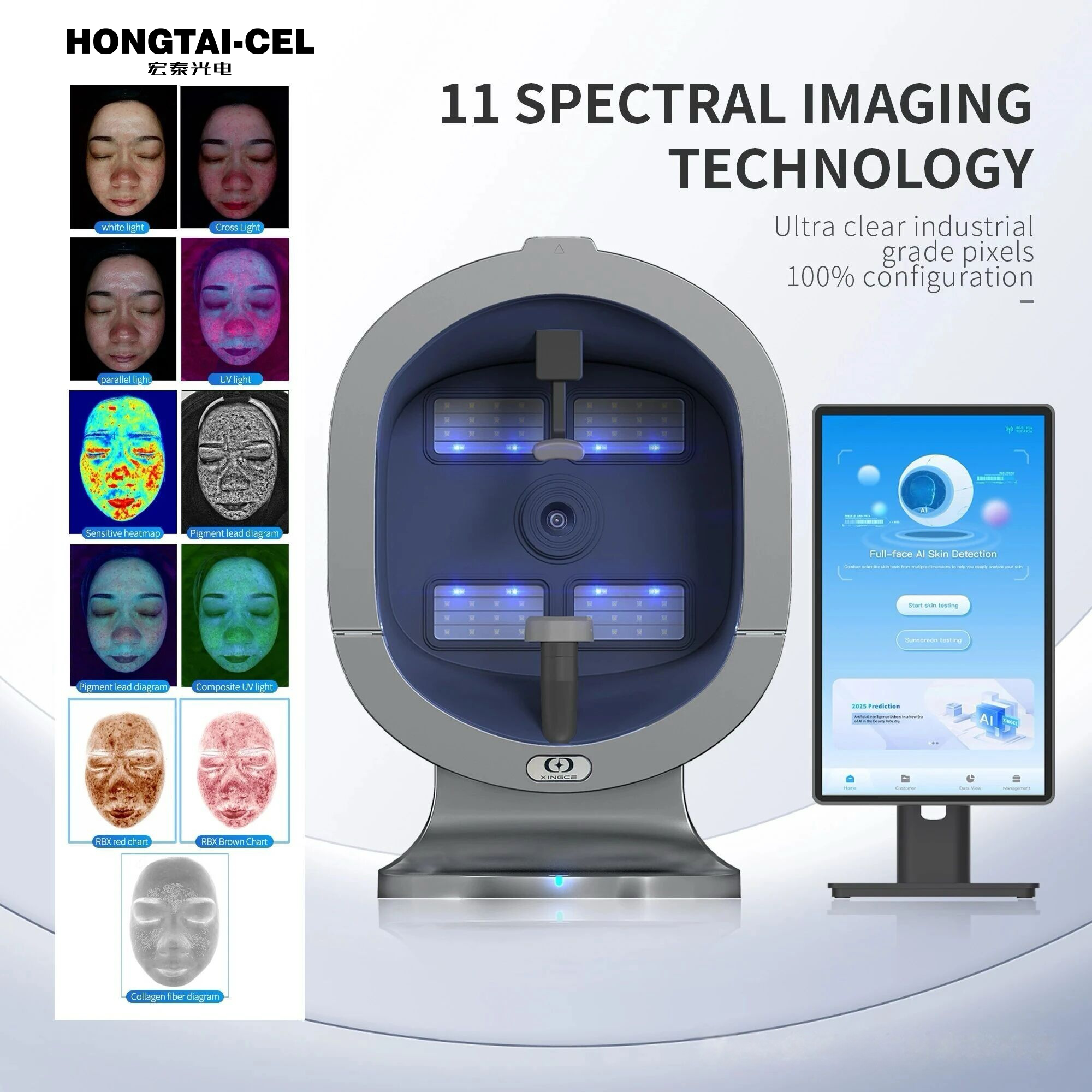 XINGCE X5 Skin Diagnostic Device 3D AI Skin Analysis Machine USB Professional Beauty Salon Equipment
