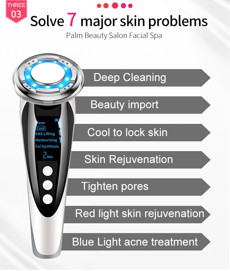 Microcurrent Facial Device Hot and Cold Beauty Equipment Facial Massager for Skin Care Multifunctional Facial Massager
