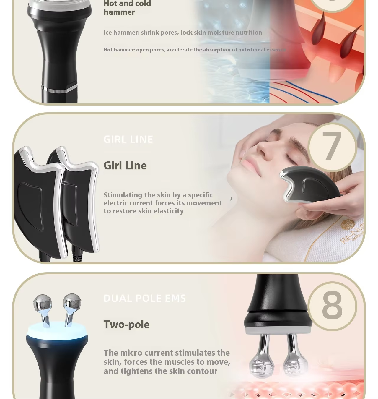 Hydra Bubble 10-in-1 Home Use Skin Beauty Machine Facial Care Equipment with Oxygen Jet Peel & H2O2 Deep Cleaning Model