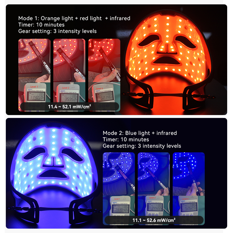 Custom Private Label 510K Wireless Home Use Beauty Red Light Therapy Infrared Light Eye Face Led Facial Mask