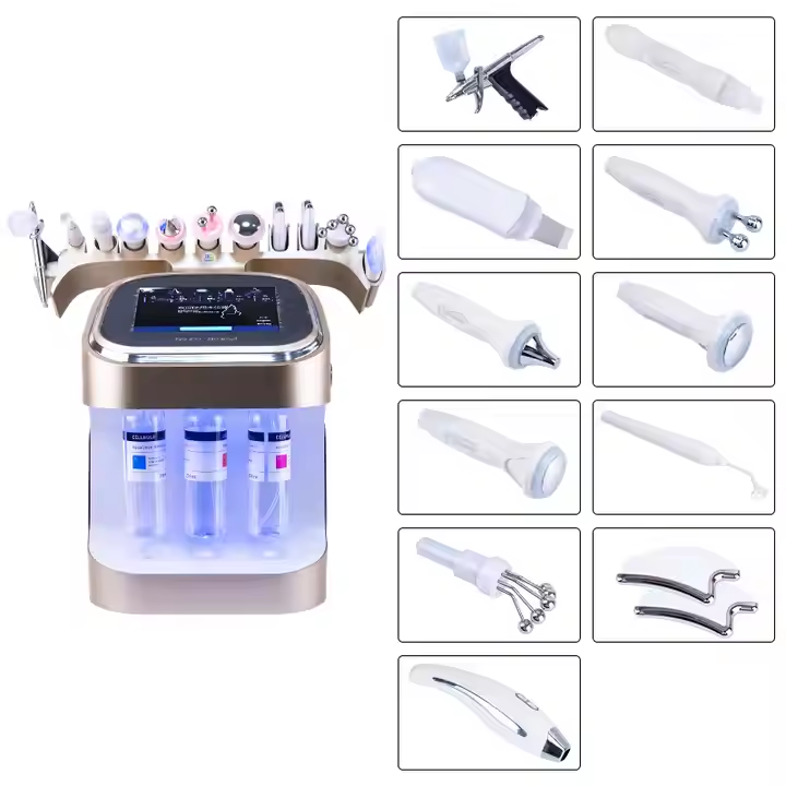 S.W Hydra Bubble 10-in-1 Home Use Skin Beauty Machine Facial Care Equipment with Oxygen Jet Peel &amp; H2O2 Deep Cleaning Model