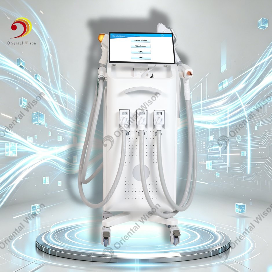 Diode Laser Hair Removal Depilation IPL Laser Cell Light Skin Rejuvenation YAG Laser Tattoo Removal Carbon Peeling RF Facial Lifting Salon Skin Beauty Equipment
