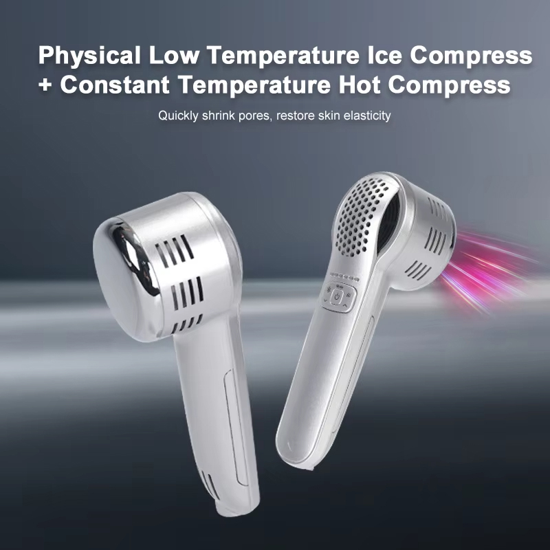Handheld Cryotherapy Cooling Tool Facial Care Device 2in 1 Hot Cold Skin Tightening Facial Lifting Vibration Massage Hammer