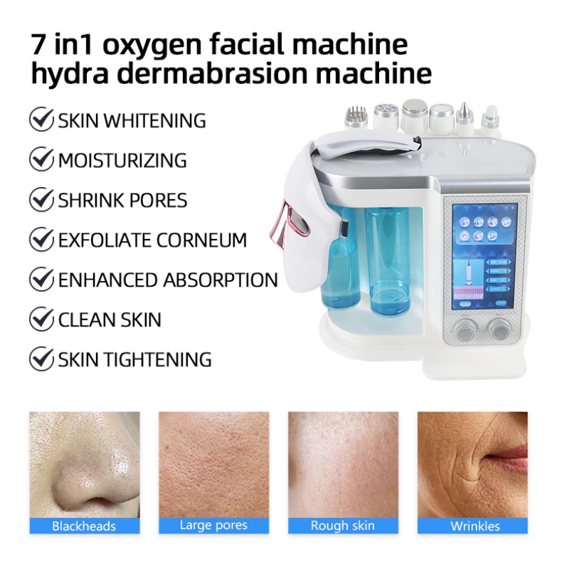 Portable Oxygen Face Machine 7 in 1 Multifunctional Oxygen Therapy Spray Skin Care Spa Facial Oxygen Jet Machine