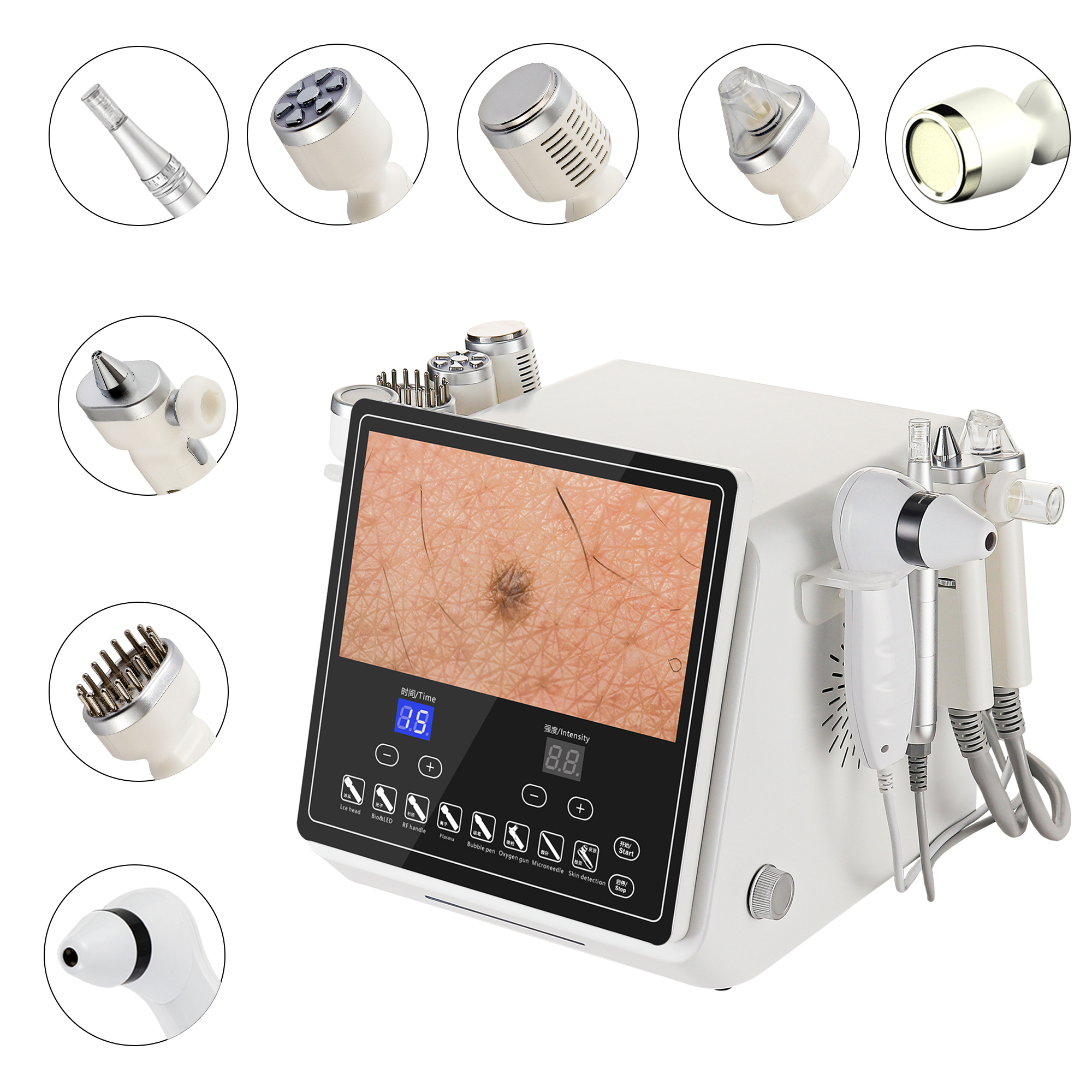 Multifunctional Skin Analyzer 8 in 1 Facial Beauty Machine for Deep Cleaning