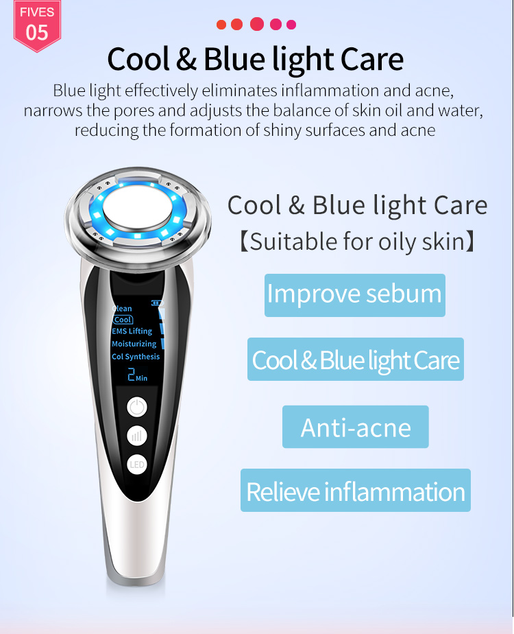 Microcurrent Facial Device Hot and Cold Beauty Equipment Facial Massager for Skin Care Multifunctional Facial Massager