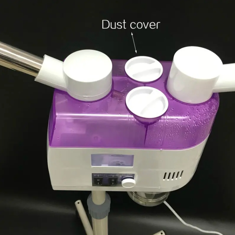 Professional 3-in-1 Hot Mist Facial Steamer Machine Black 8X Magnifying Lamp Ozone Deep Cleansing Electric Face Care for Salon