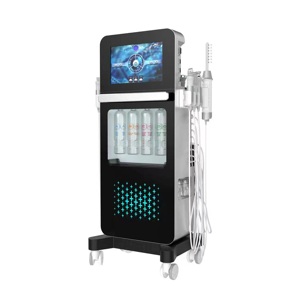 Newest Vertical 17 in 1 Blackhead Removal Hydra Oxygen Co2 Bubble Hydro Dermabrasion Facial Machine Professional