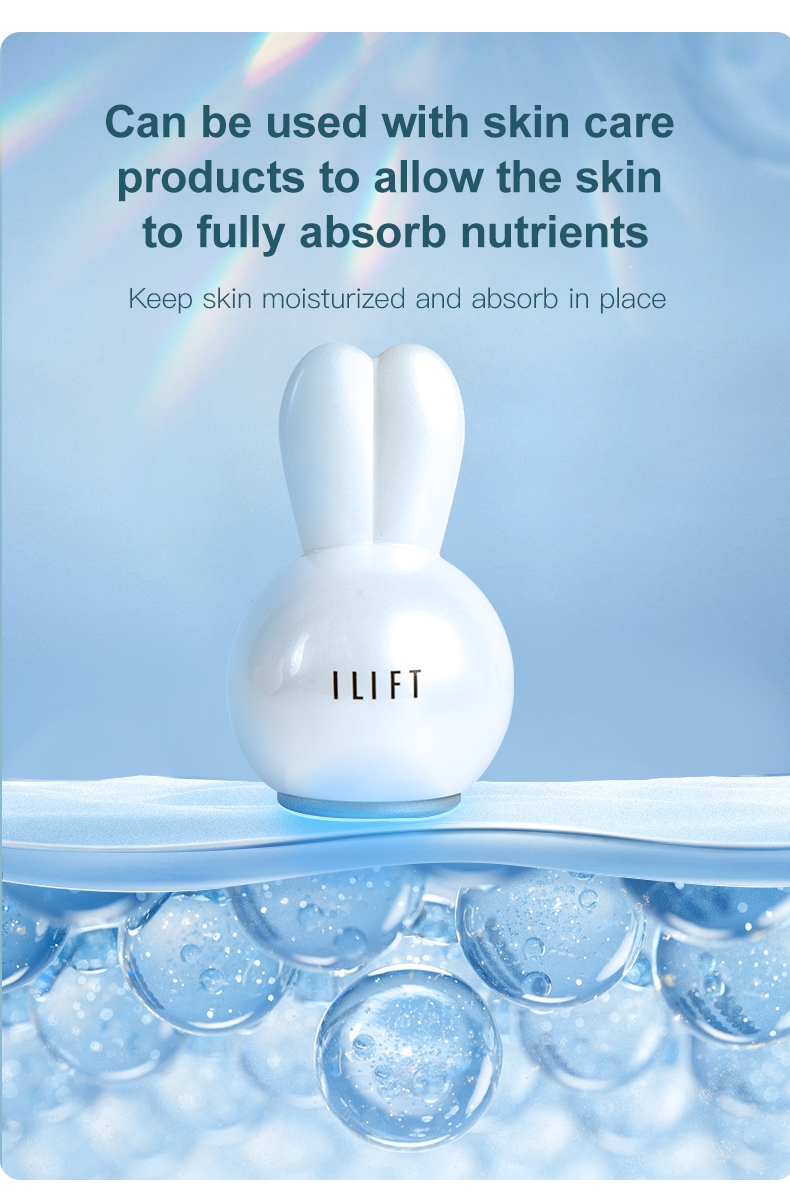 Handheld Cute Rabbit Cryo Facial Machine Freezing Facial Tool Cooling Gadget Mini Ice Globe Cryo Skin for Gift
