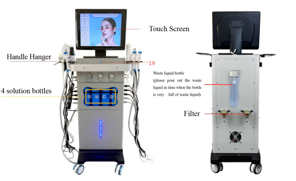 Hydra Aqua Peeling Hydro Dermabrasion Machine Facial Microdermabrasion Equipment Made of Durable ABS Material