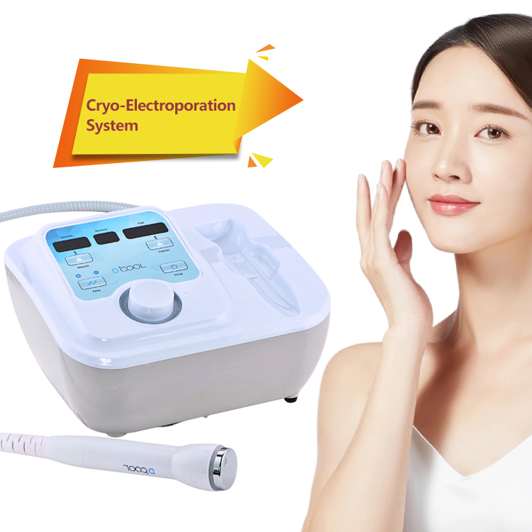 Factory Direct Sell Hot and Cold Hammer Facial Machine Cool Cryo Skin Tightening Electroporation Stainless Steel Skin Device