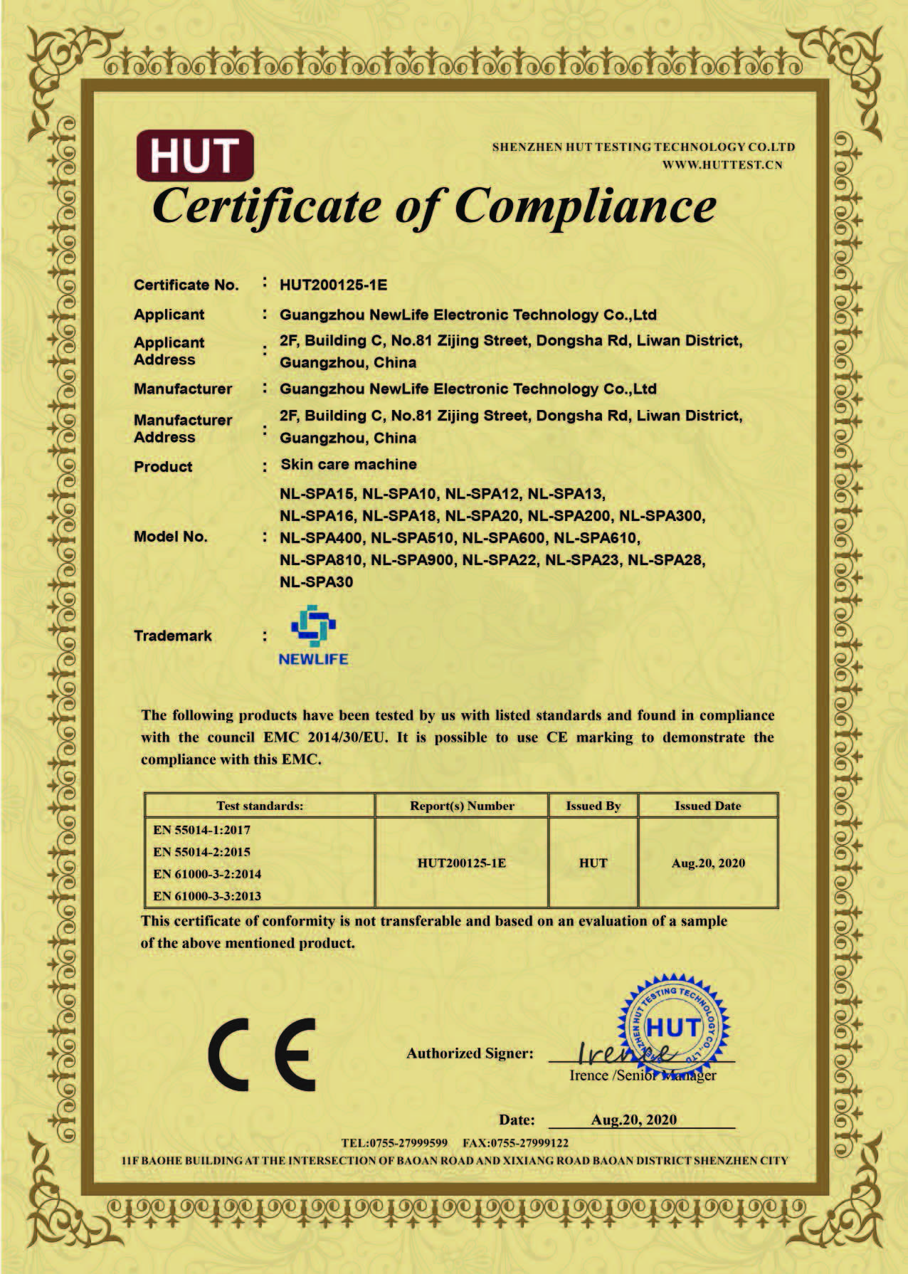 Compliance Certification 2