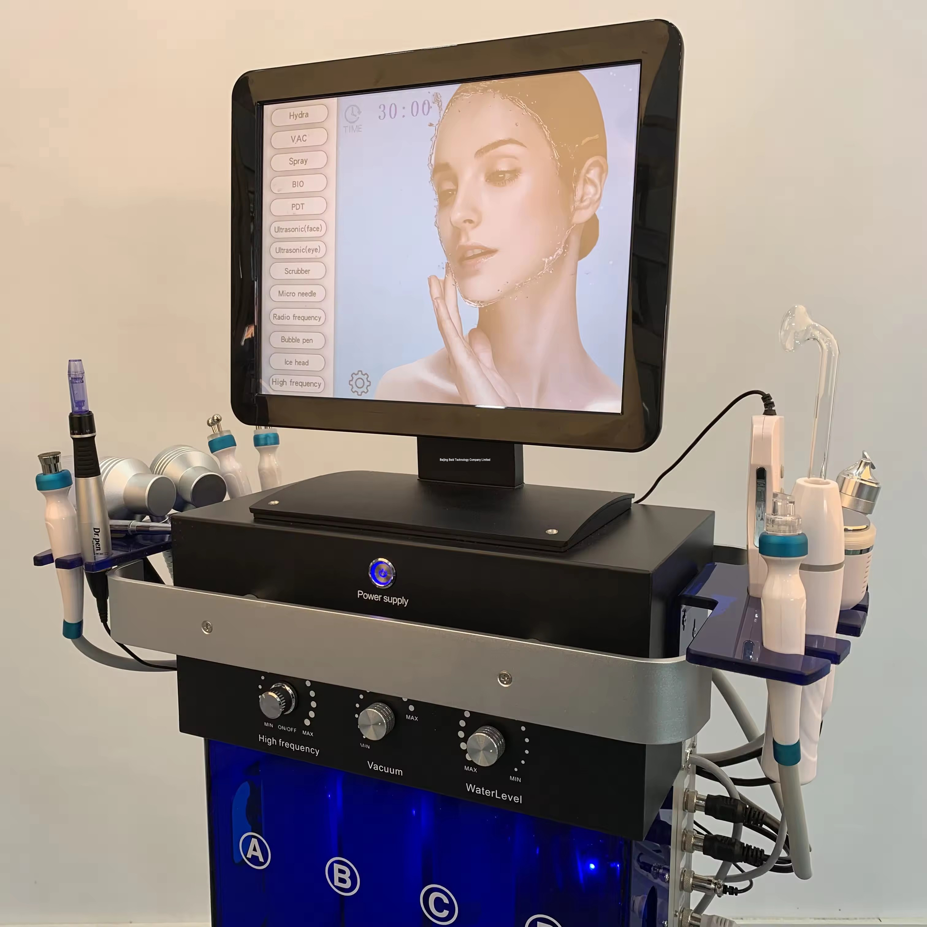 14-in-1 Oxygen Jet Peel Microdermabrasion Facial Machine Vacuum Technology for Commercial Acne Treatment Skin Care