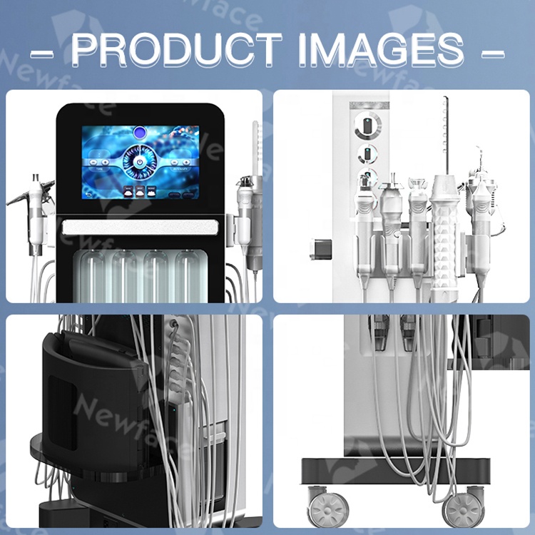 NewFace Wholesale 12 14 17 in 1 Hydra Dermabrasion Machine CO2 Bubble Oxygen Jet Facial Machine Aqua Peeling Beauty Equipment
