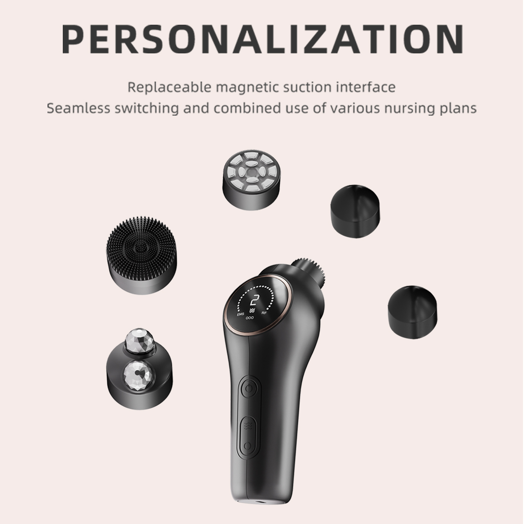 Professional Portable Wireless Charging Ultrasonic Skin Electric Sonic Facial Exfoliator Device Multi Function Facial Machine
