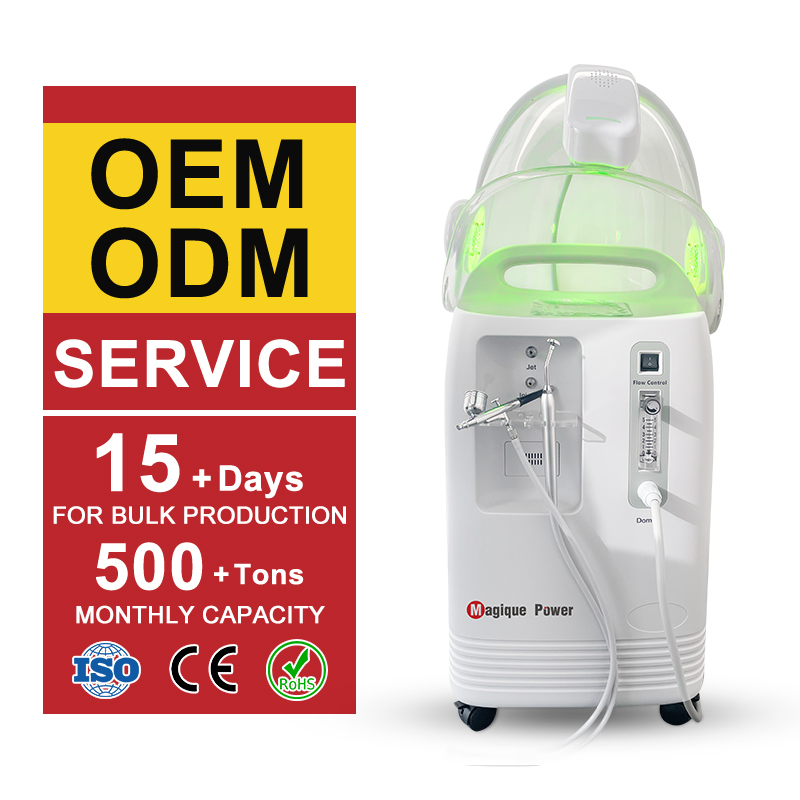 3 in 1 Spa Oxygen Jet Peel Facial Machine Mist Nano Oxygenation Dome O2 Oxygen Facial Machine