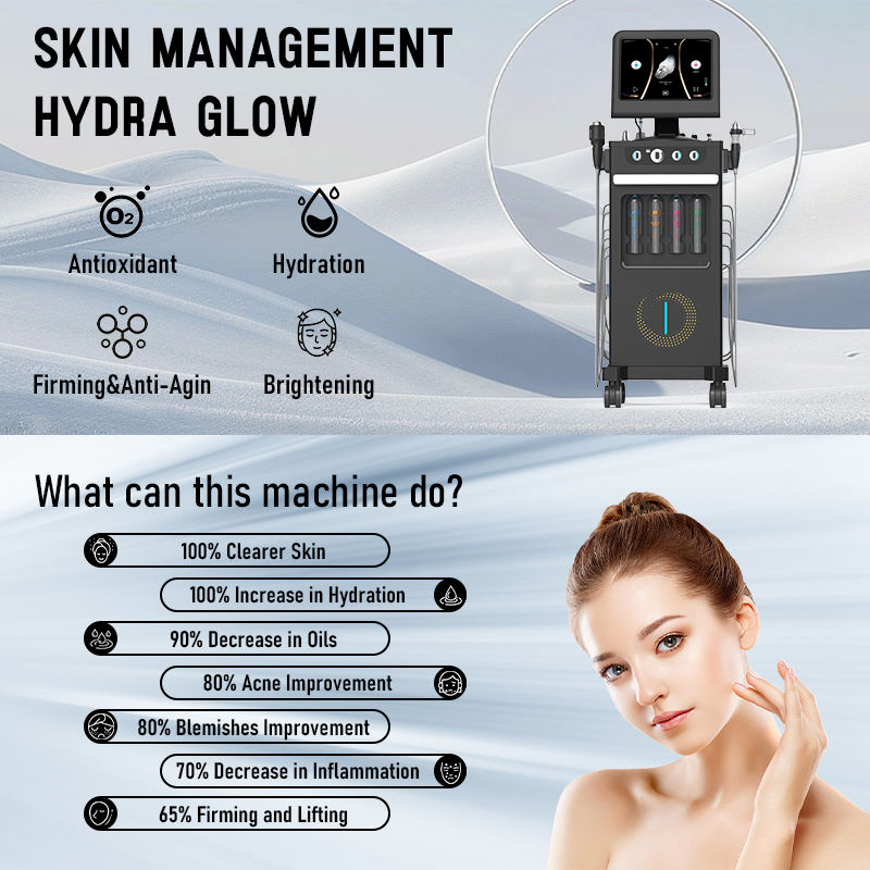 Hydra Oxygen Facial Machine Shrink Pores Deep Cleaning Lifit Firming Remove Wrinkle Jet Peel Facial Machine