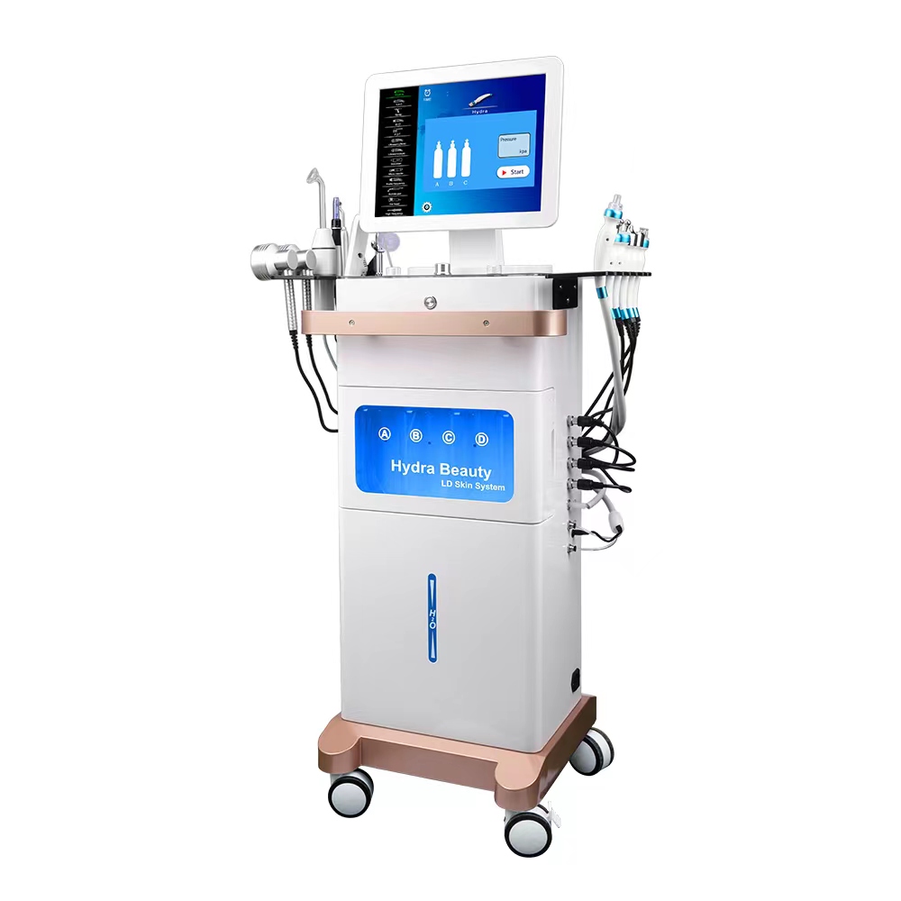 Latest Model 14-in-1 Diamond Hydro Dermabrasion Machine with Skin Analysis US &amp; IT Plugs