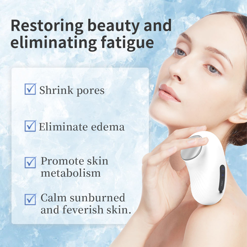 portable tightening cold cryo therapy skin facial anti-aging machine face massager hot and cool