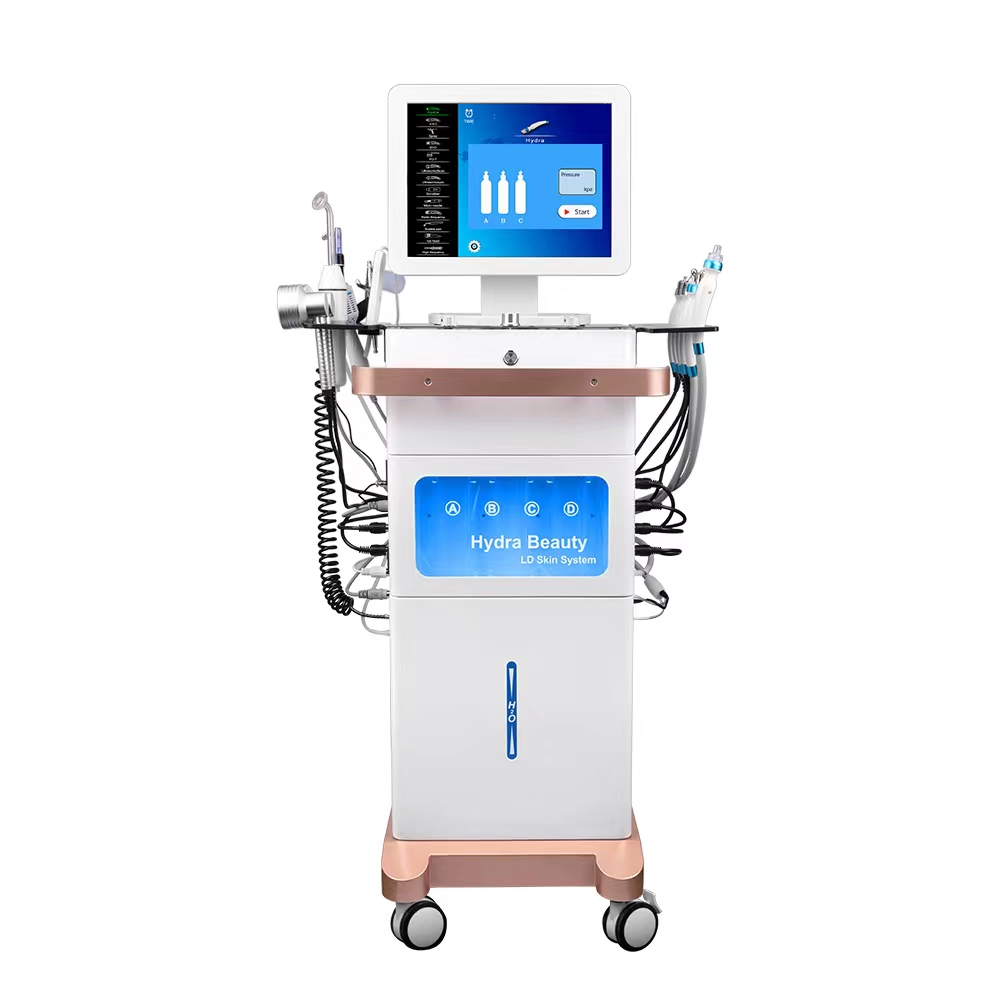 Latest Model 14-in-1 Diamond Hydro Dermabrasion Machine with Skin Analysis US &amp; IT Plugs