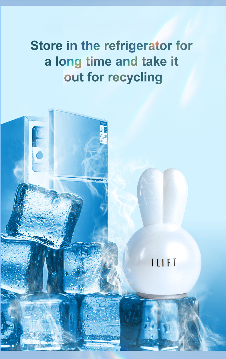 Handheld Cute Rabbit Cryo Facial Machine Freezing Facial Tool Cooling Gadget Mini Ice Globe Cryo Skin for Gift