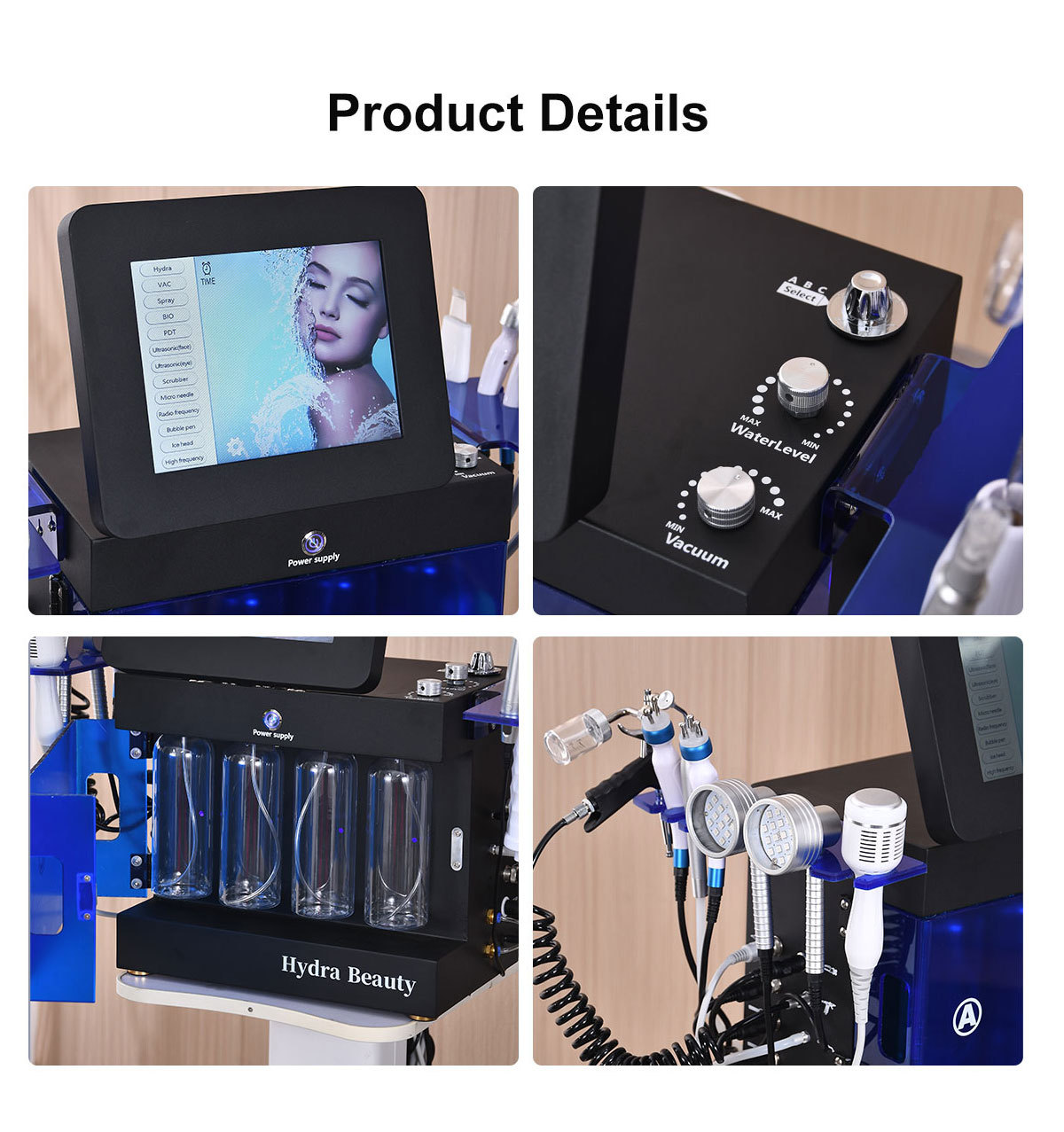 Portable Beauty Salon 14 in 1 Hydra Beauty Machine Microdermabrasion Hydro Facial Machine