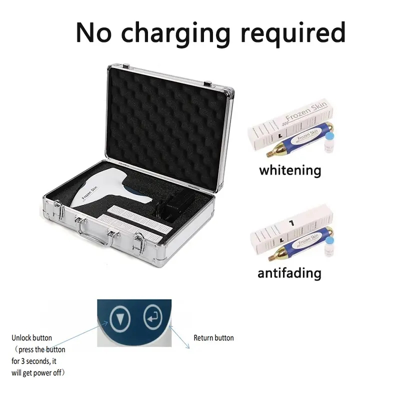 Factory Supply Frozen Skin Co2 Gas Cryo Therapy Magic Gun Face Lift No Needle Whitening Mesotherapy Machine