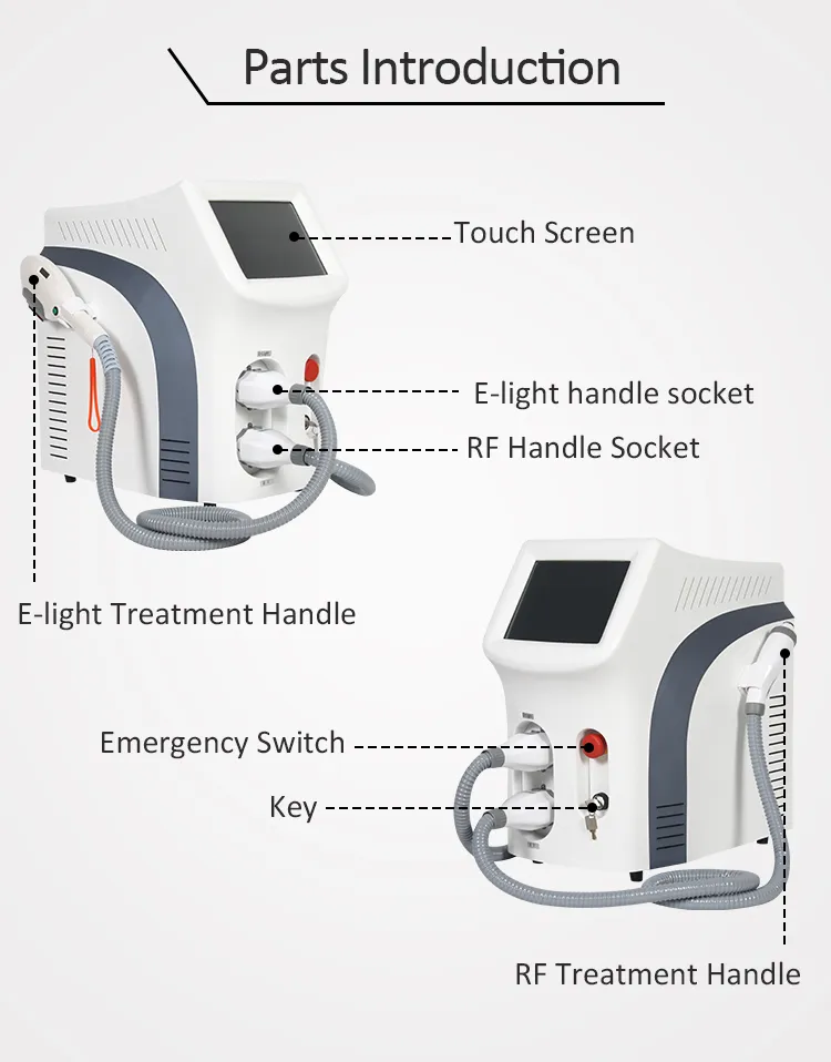 Medical CE Approved IPL Aesthetic Laser Hair Removal Elight Facial Permanent Hair Removal Machine