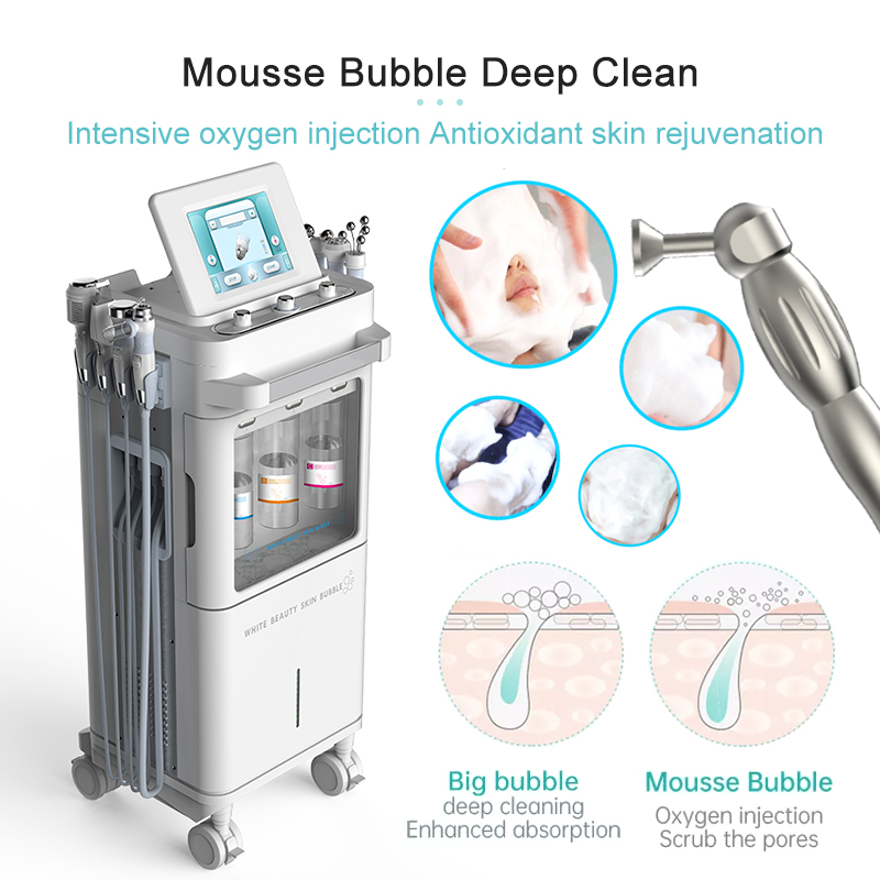 New Product White Beauty Skin Bubble Face Clean BIO Microcurrent Wrinkle Removal Facial Machine