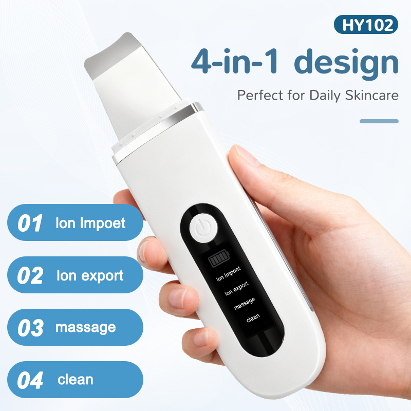 Electric Ultrasonic Waterproof Hand Held Household Skin Peeling Machine Pore Cleaner Facial Cleanser Blackhead Remover Beauty