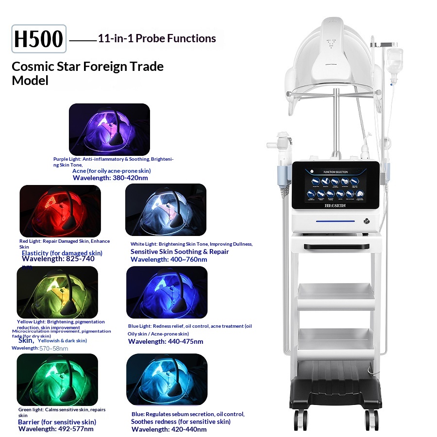 High Quality Hydra Beauty Facial Machine 11 1 Oxygen Hydro Dermabrasion with Microcurrent Technology Multifunctional Facial Care