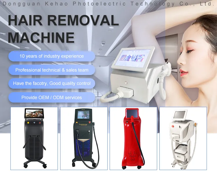 Professional Electrolysis Laser Hair Removal Device Permanently Facial Diode IPL Laser Hair Removal Machine
