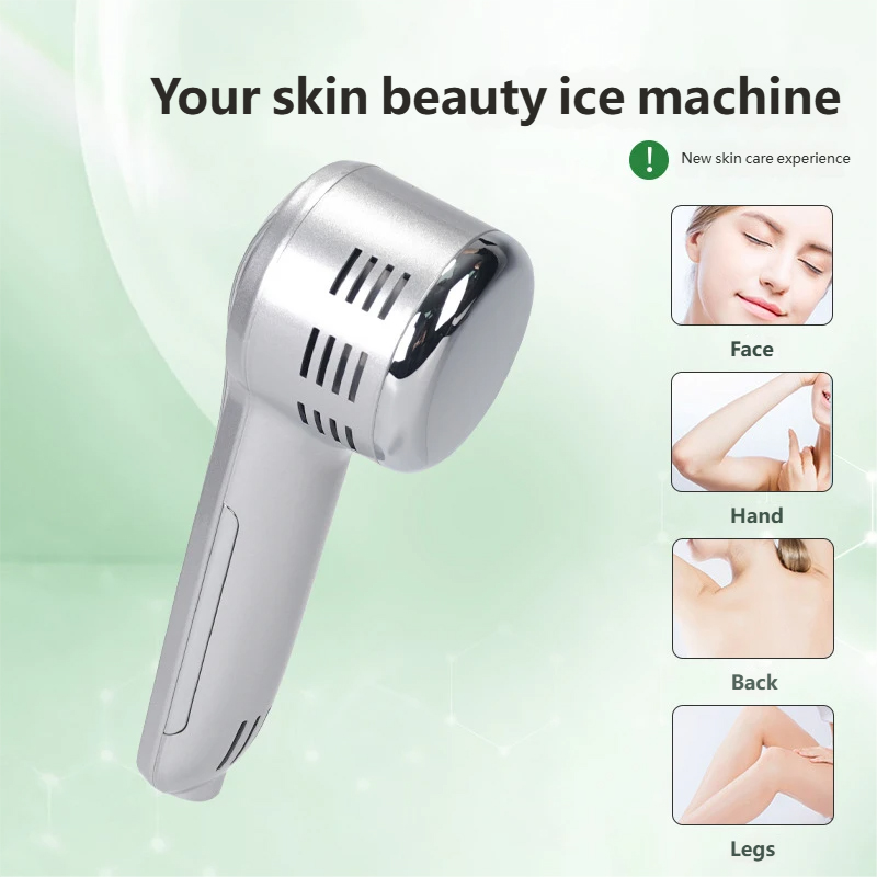 Handheld Cryotherapy Cooling Tool Facial Care Device 2in 1 Hot Cold Skin Tightening Facial Lifting Vibration Massage Hammer