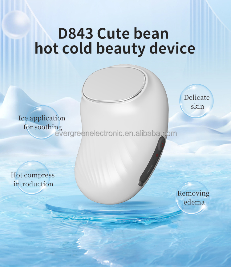 portable tightening cold cryo therapy skin facial anti-aging machine face massager hot and cool