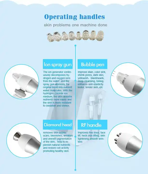 4 in 1 Blackhead Remover Skin Cleaner Facial Oxygen Hydro Diamond Dermabrasion Water Microdermabrasion Beauty Machine