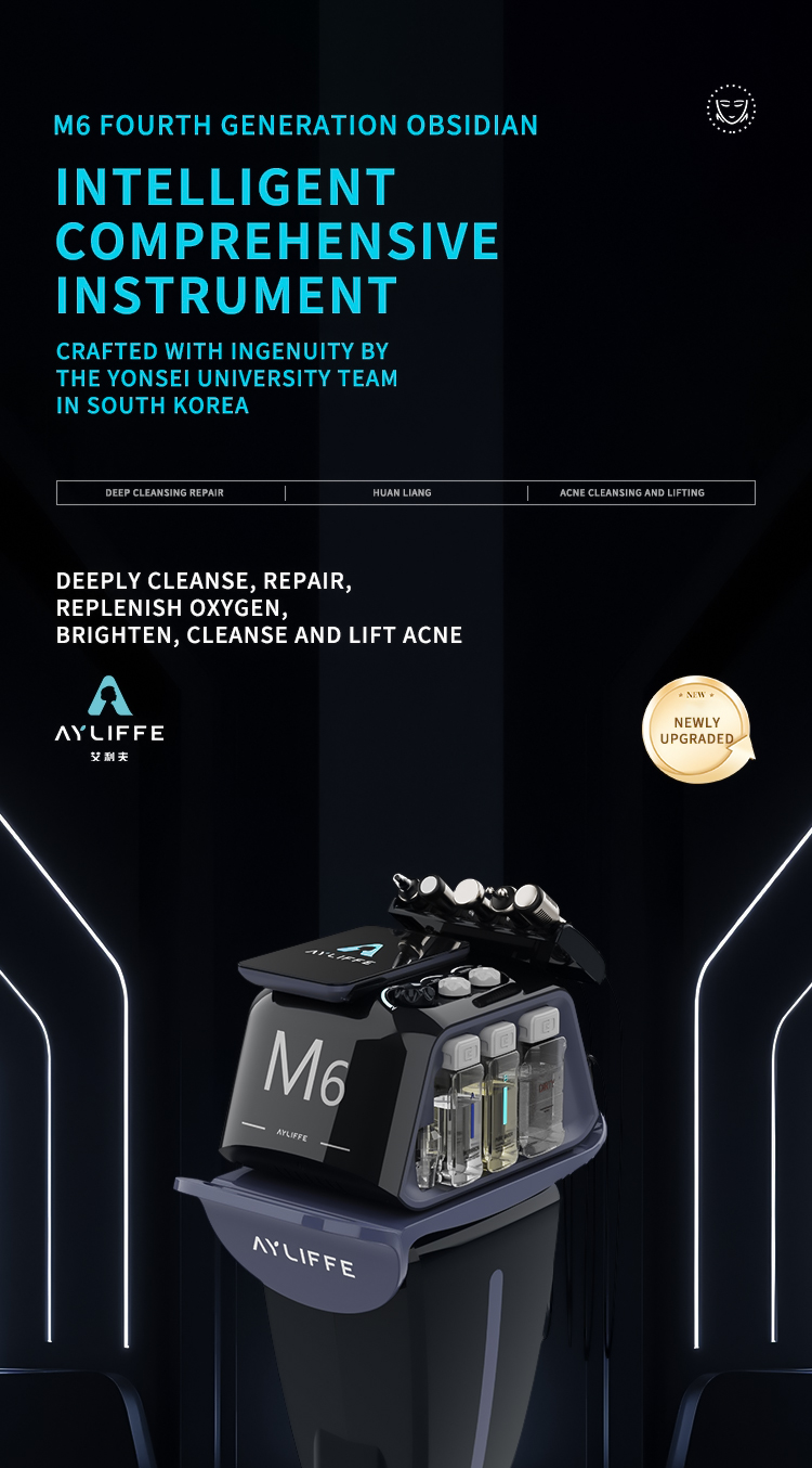 6IN1 Multi-Functional H2O2 Aqua Peel Facial Pore Cleaning Machine Skin Rejuvenation Oxygen Jet Dermabrasion Targeted Eye Area
