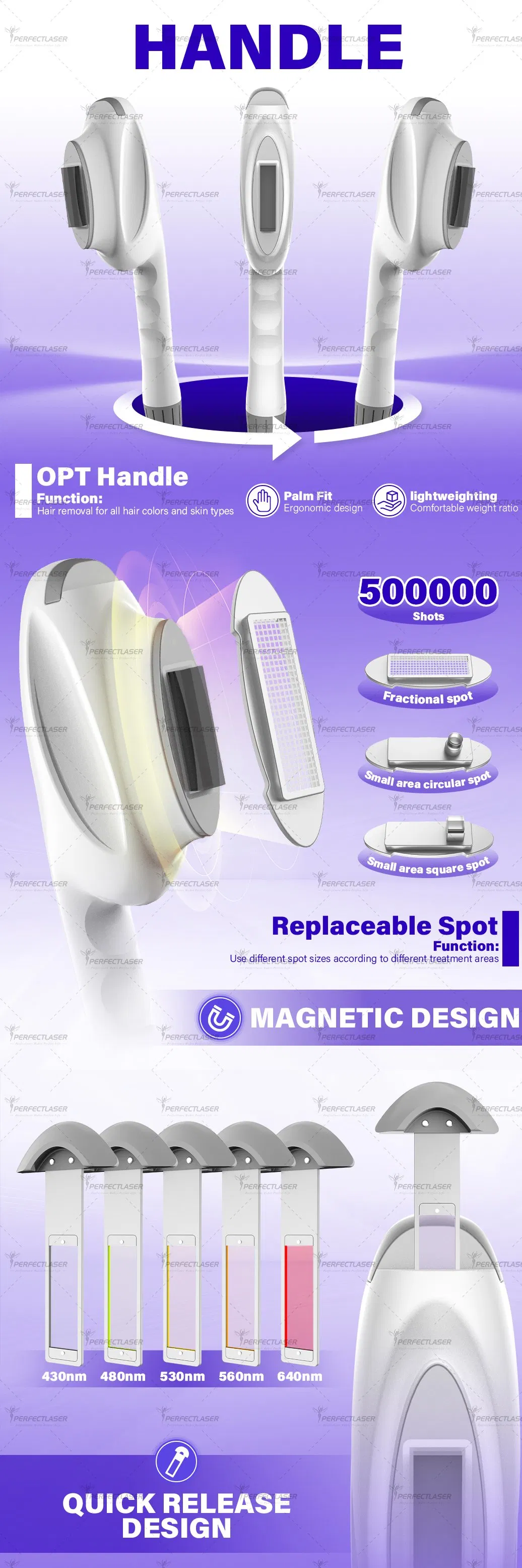 OPT IPL Handpiece Specifications
