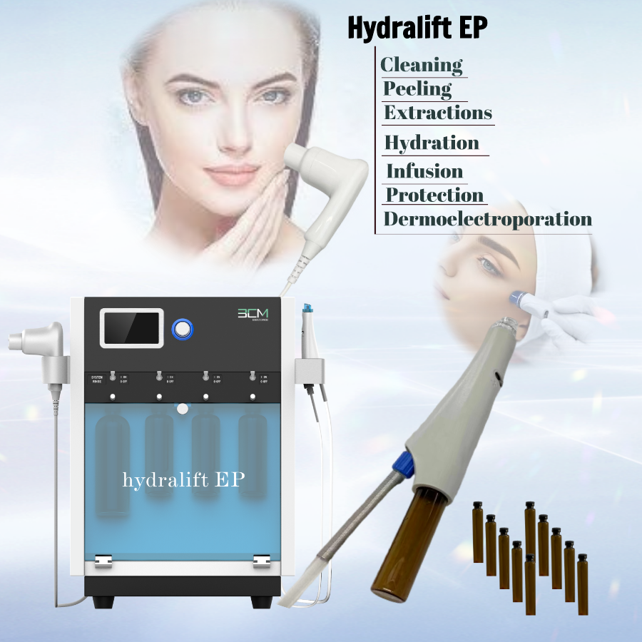 Top Selling HydraliftEP Facial Cleaning Aqua Peeling Machine Dermabrasion Rejuvenation Vacuum EMS Technology Skin Care Machine