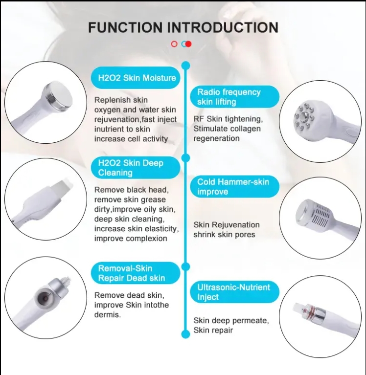 14 in 1 Hydro Dermabrasion Machine Oxygen Jet Hydra Beauty Hydrodermabrasion Facial Machine